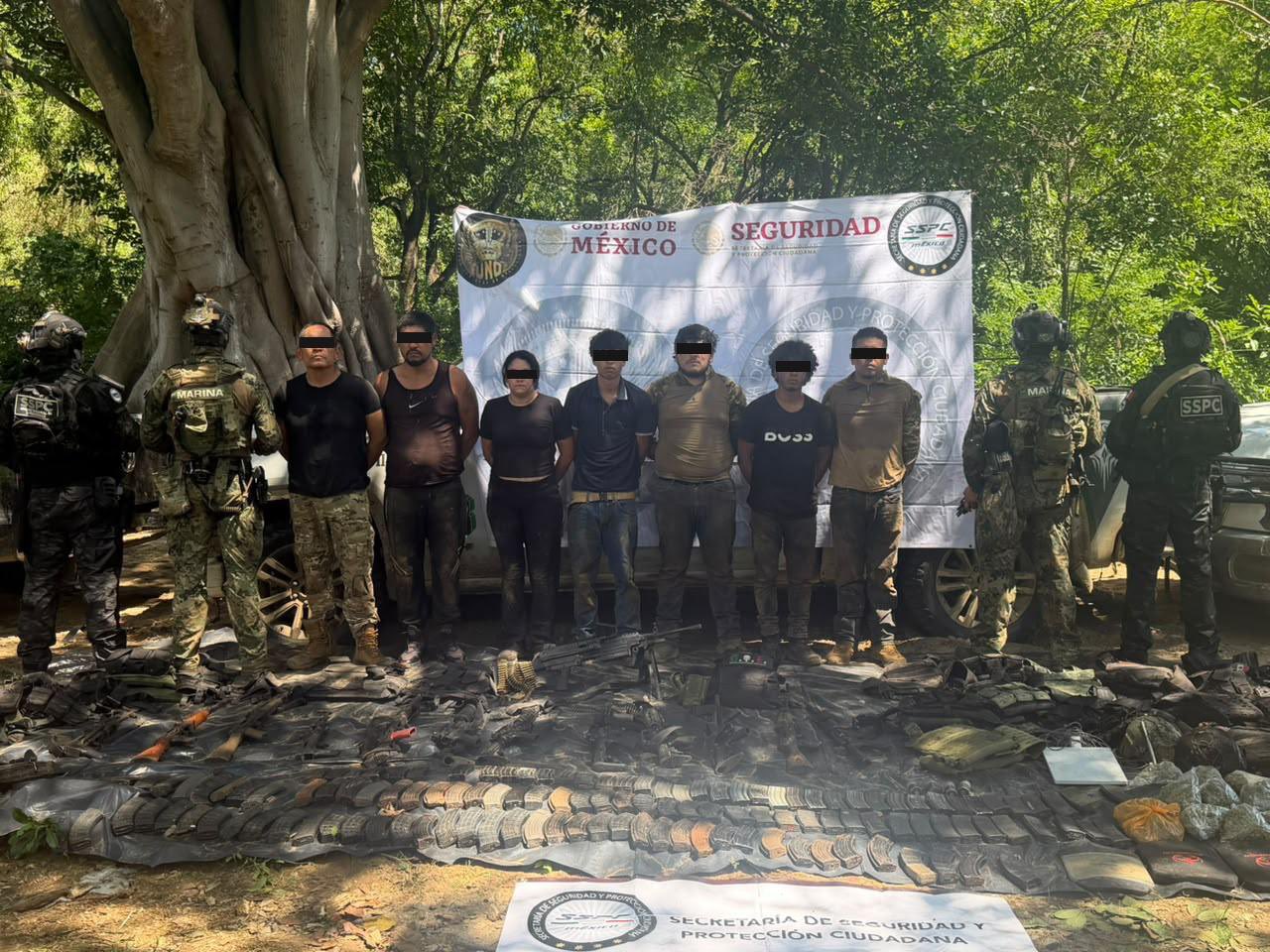 Detienen a nueve presuntos integrantes del Cártel de Sinaloa tras ataque a fuerzas federales