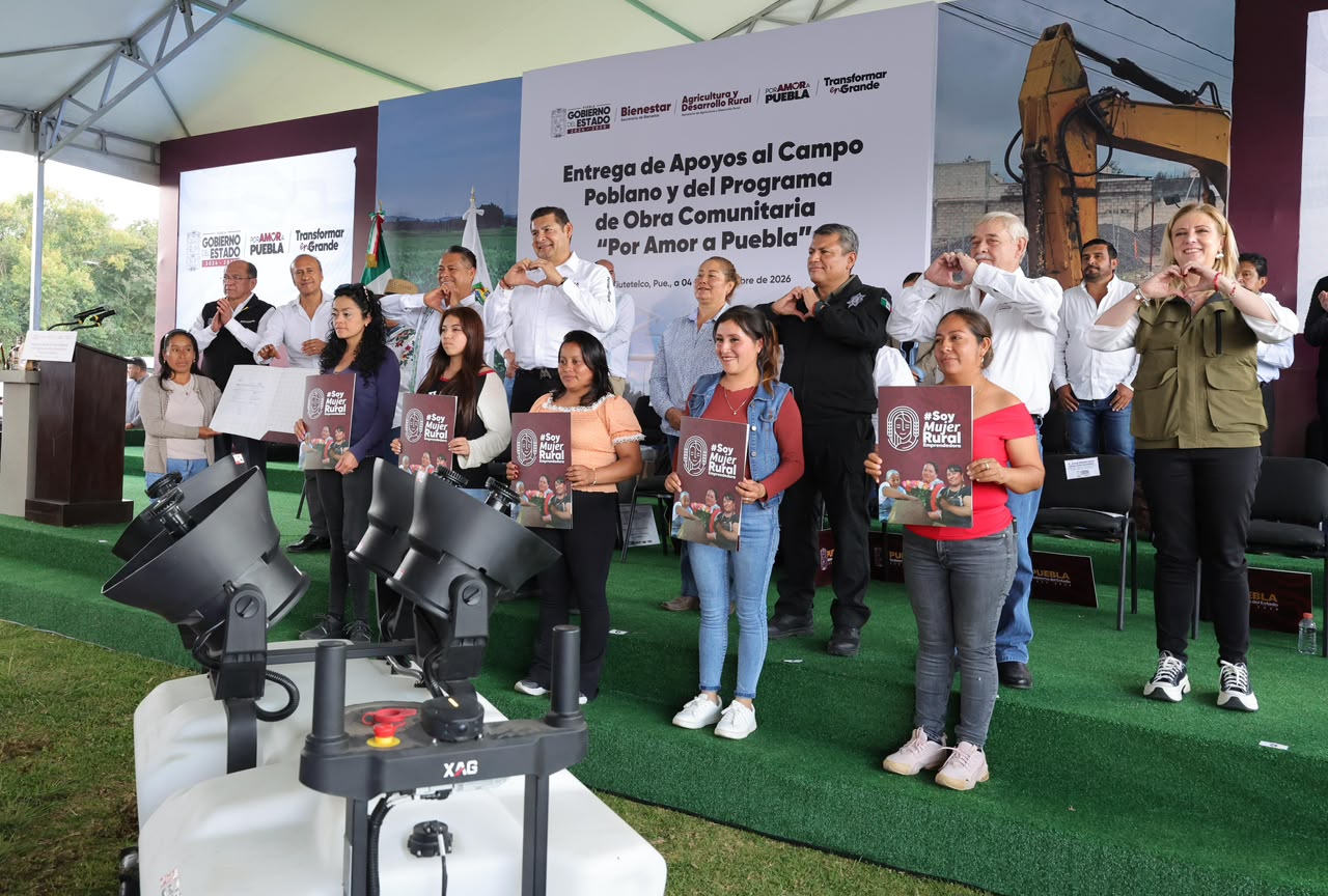 Gobierno Estatal acerca obra comunitaria y apoyos al campo para transformar comunidades poblanas
