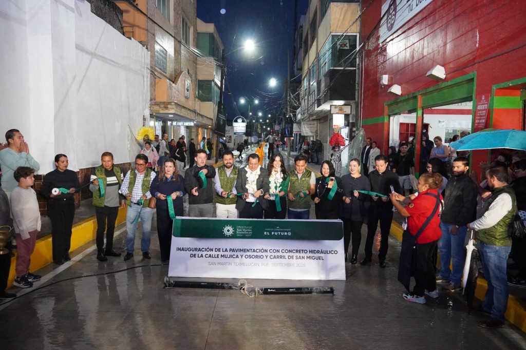 Gobierno de Texmelucan conecta vialidades clave; edil Juan Manuel Alonso inauguró pavimentación de la calle Mújica y Osorio