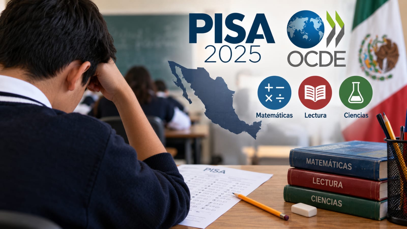 México sigue rezagado en matemáticas y lectura, pero OCDE destaca resiliencia en PISA 2025