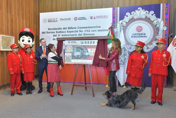 Metro de CDMX cumple 57 años y recibe homenaje en billete de la Lotería Nacional