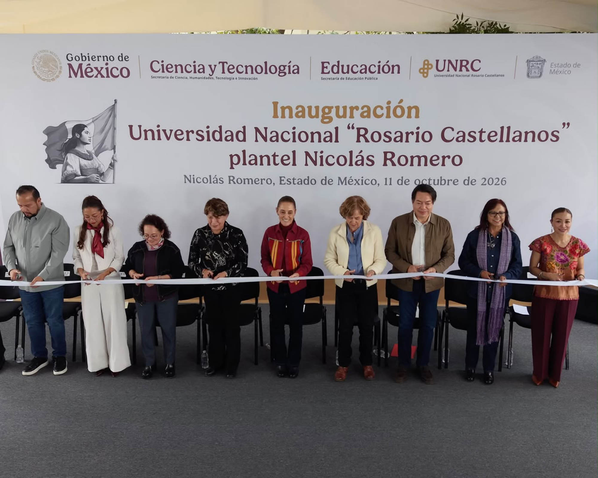 La educación le cierra la puerta a la delincuencia: Presidenta inaugura Universidad Nacional Rosario Castellanos plantel Nicolás Romero