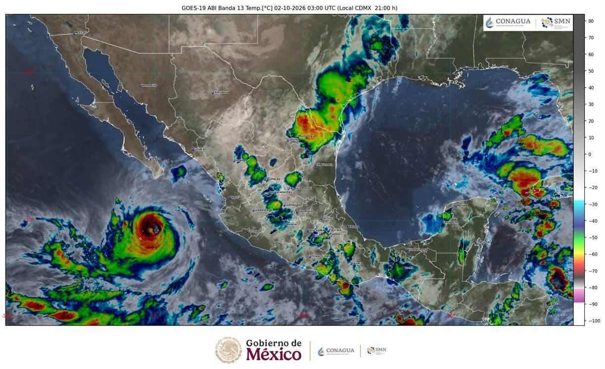 Debido a Rachel, continúa el pronóstico de lluvias de muy fuertes a intensas en regiones de Nayarit, Jalisco, Baja California Sur y Sinaloa