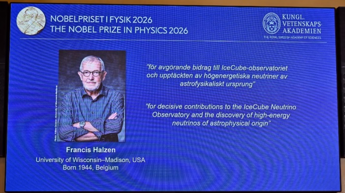 Francis Halzen gana el Nobel de Física 2026 por descubrimientos de astronomía en el Polo Sur 