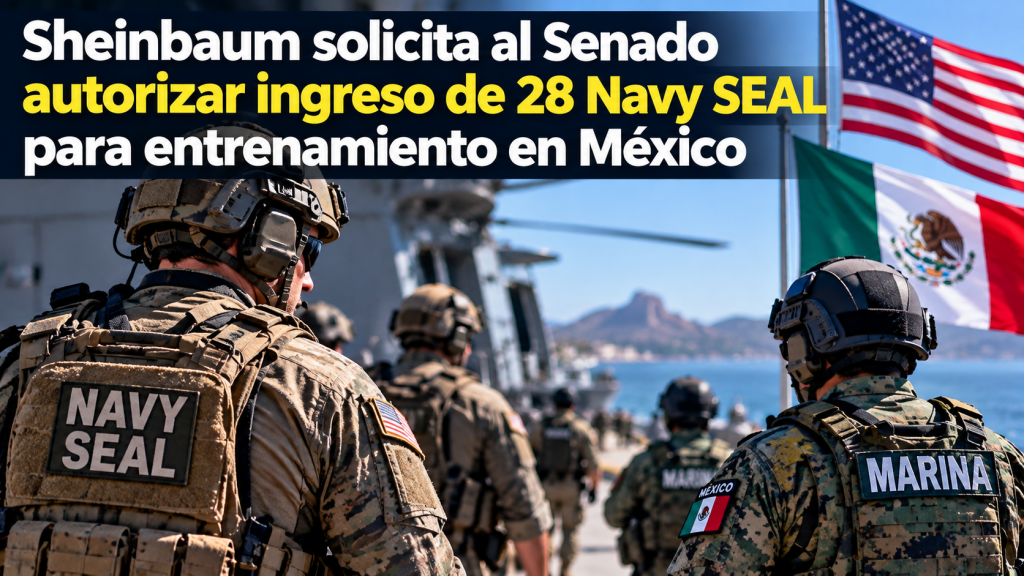 Sheinbaum solicita al Senado autorizar ingreso de 28 Navy SEAL para entrenamiento en México