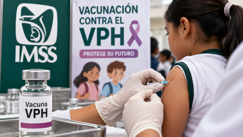 IMSS aplica vacuna contra el VPH del 1 de octubre de 2026 al 31 de julio de 2027 