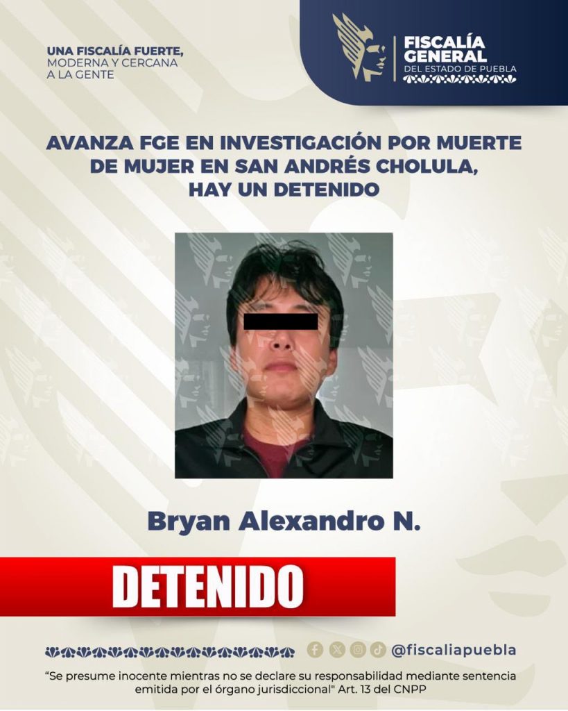 Avanza FGE en investigación por muerte de mujer en San Andrés Cholula, hay un detenido