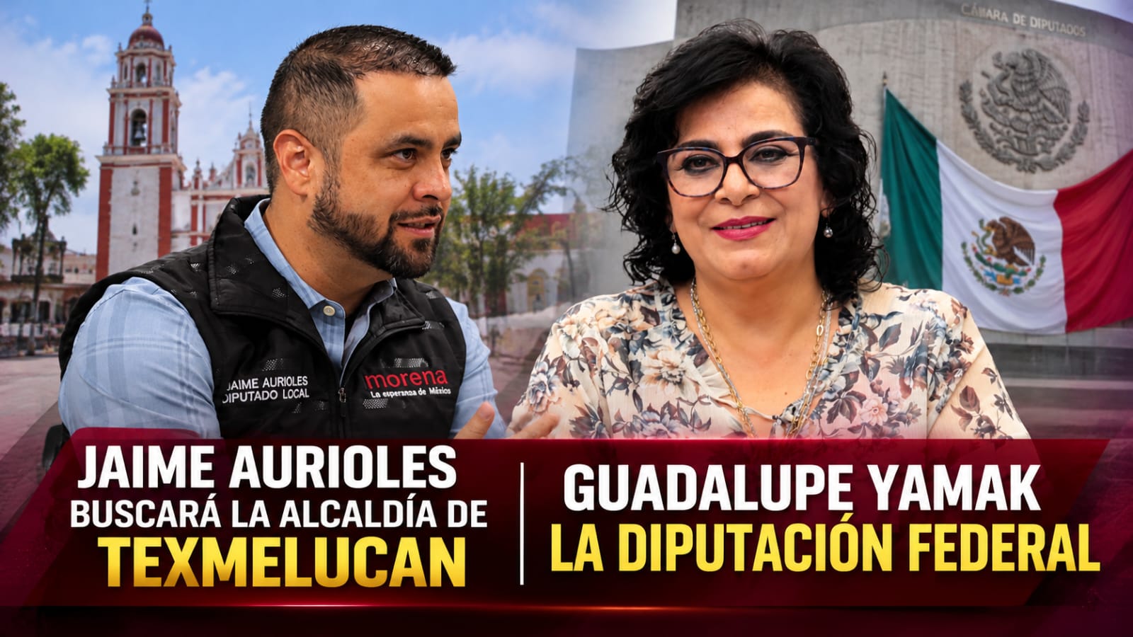 Jaime Aurioles buscará la alcaldía de Texmelucan y Guadalupe Yamak la diputación federal