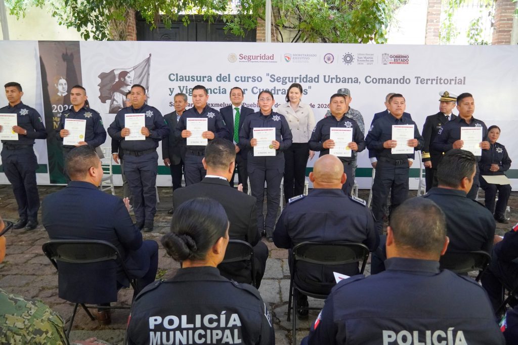 Texmelucan, Segundo municipio a nivel nacional en recibir capacitación en Seguridad Urbana, Comando territorial y Vigilancia por cuadrantes