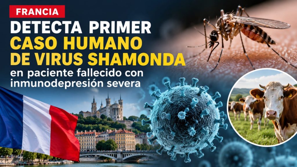Francia detecta primer caso humano de virus shamonda en paciente fallecido con inmunodepresión severa