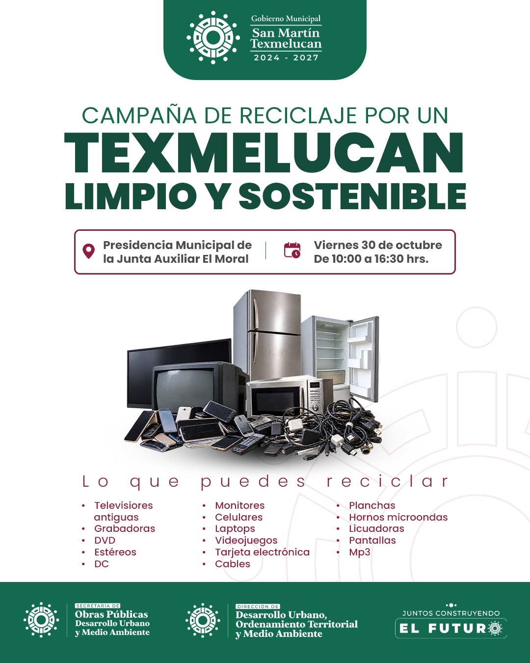 GOBIERNO DE JUAN MANUEL ALONSO IMPULSA CAMPAÑA DE RECICLAJE PARA UN TEXMELUCAN LIMPIO Y SOSTENIBLE